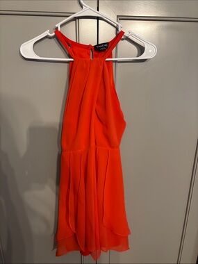 Bebe Coral Chiffon Mini dress M